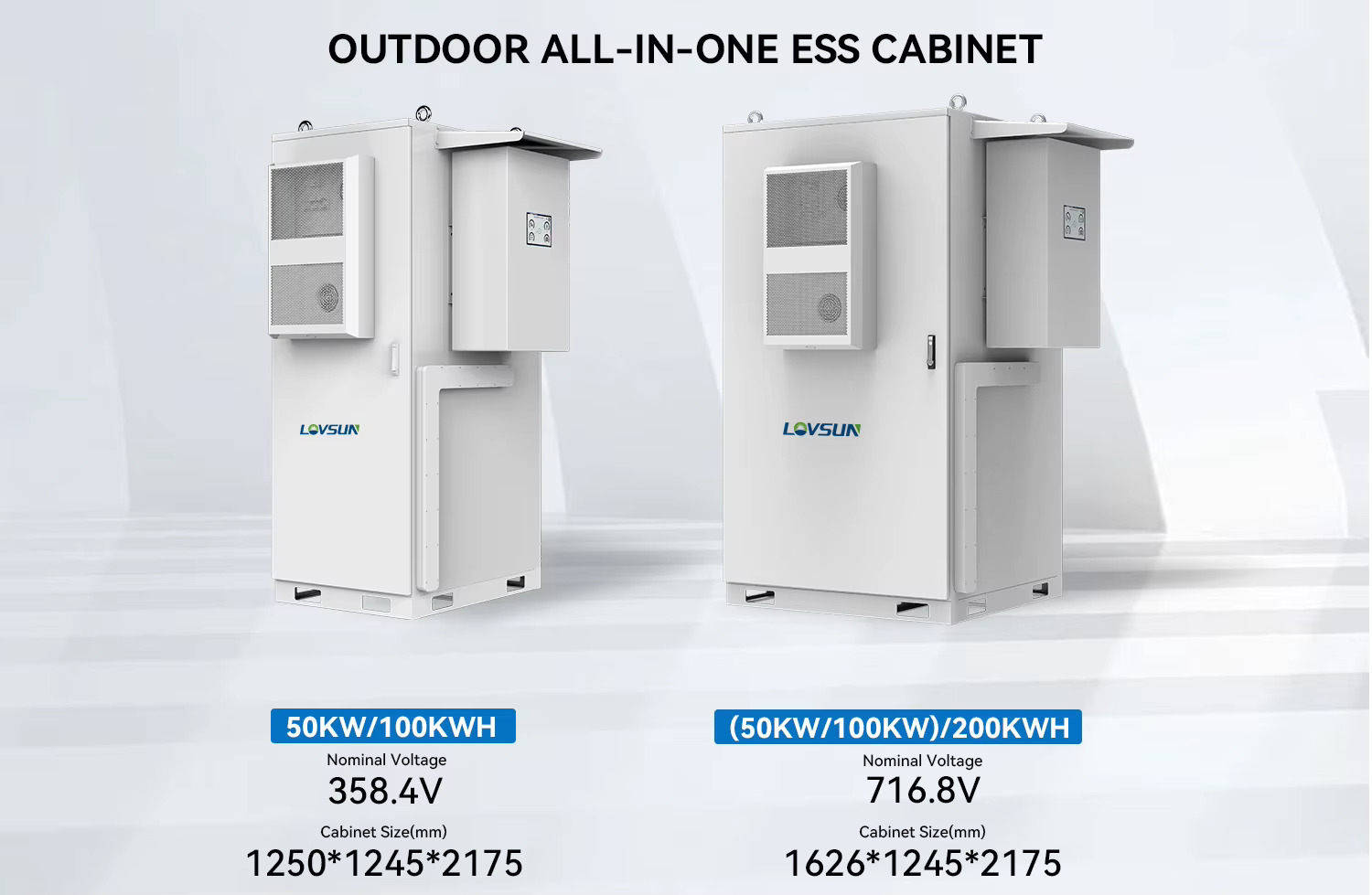 Outdoor ESS Cabinet All-in-one 50KW/100KW/200KWH - Image 3