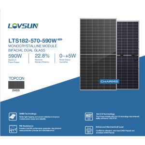 Bifacial Solar Panel TOPCON LTS182-72H 570-590